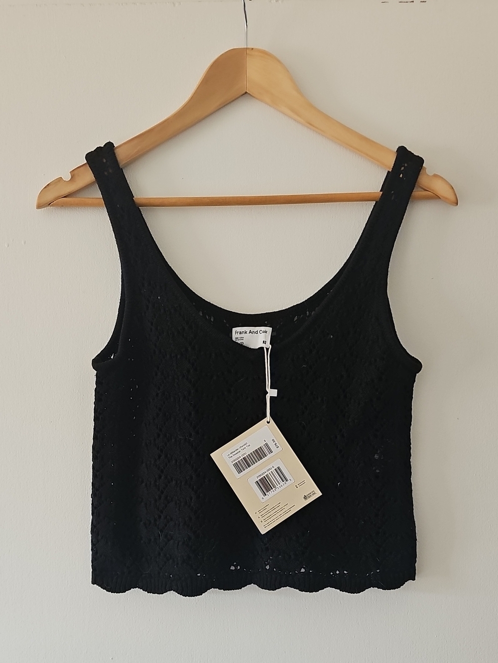 Frank&Oak Black Lace Tank Top